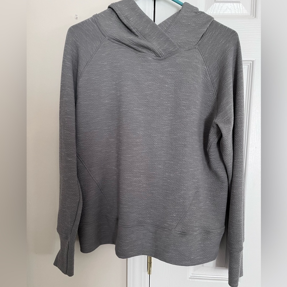 Women’s prAna Gray Sunrise Hooded Pullover Sweatshirt Size medium
